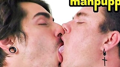Leo Blue And Johnny Mercy Like Sucking Each Others Tongue