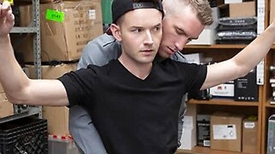 Officer Nick Fitt Takes Full Control Over Skinny Boys Asshole For Stealing A Dildo
