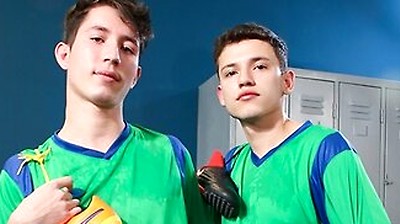 Teammates Jake Lotti & Loick Gauthier Get Wild In The Locker Room After Sweaty Workout