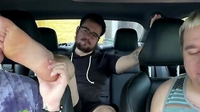 Car Ride Turns Into A Foot Licking And Worshipping