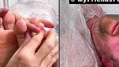 Tommy Bearhama Gets Mummified And Giggles With Feet Tickles