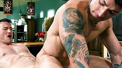 Mischievous Siren Santiago Seduces Lonely Stepdad Derek Kage For A Good Breeding