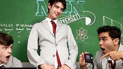 Jake Preston, Joey Mills And Damian Night In College Class Turns Into A Dick-measuring Contest And Then A Hot Group Sex
