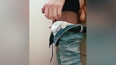 At The University I Fuck My Ass With A Dildo Lubricated With My Sperm