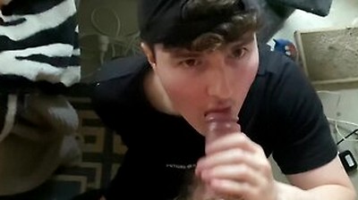 Sucking Huge Uncut Cock
