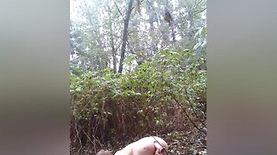 Twink Uses Huge Toy In Woods