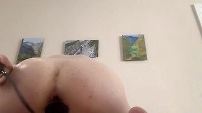 Anal Hole Stretching With Inflatable Toy