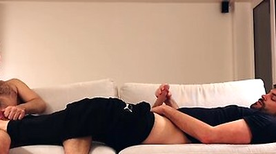 Massaging And Jerking Off Together
