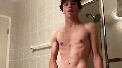Twink Masturbates Inside His Bathroom While Family Is Home!