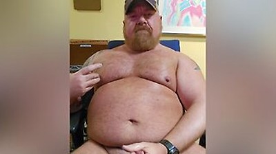 Stroking Thick Bear Cock