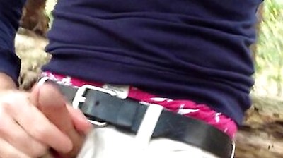 Caught Jerking-off In The Woods. I Found This Video Of Me Jacking Off When Someone Walks Up On Me