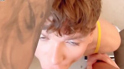 Tatted Hunk Pov Face Fucks & Cresmpies A Cute Femboy In Lingerie