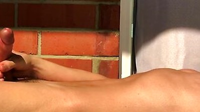 Cumming On The Balcony