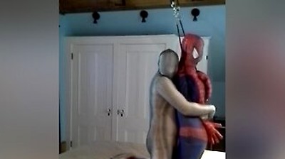 Zentai Croc Has Some Fun With Captured Dummy Spiderman