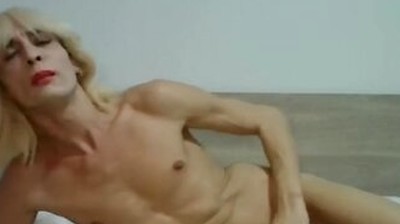 Transvestite Model Masturbates Naked With A Dildo In Her Mouth - Private Show