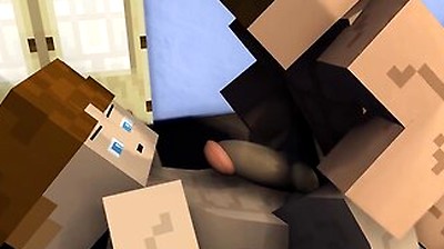 Late Game Night With The Boys - Minecraft Gay Sex Animation