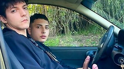 Ride Share Hookup: Horny Twink Picks Up Sexy Passenger And They End Up Fucking Raw With Uriel Simon And Dylan Segundo