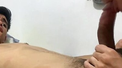 After The Gym Routine Two Colombian Boys Touch Their Huge Cocks And Fuck Hard