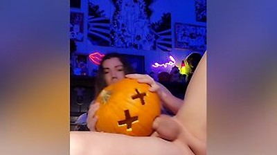 Big Dick Femboy Fucks Pumpkin For Halloween