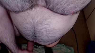 Top Down Perspective Showing My Sexy Chest, Legs, Beard And Cock