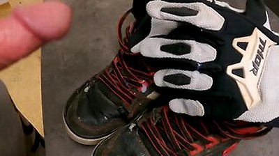 8 Cumshots On Friends Trashed Worn Dc Spartan Shoes