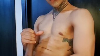 Srefano Everett Jerking Off Hard Cock With Stefano Everett