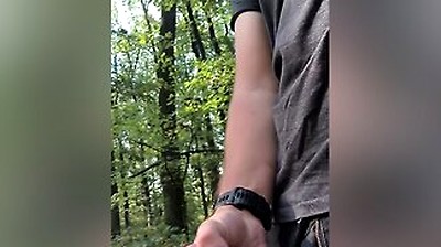 Cumshot In The Middle Of The Forrest