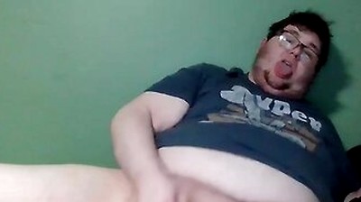 Dumb Fat Sissy Gagged With Socks And Dildo Edges To Orgasm