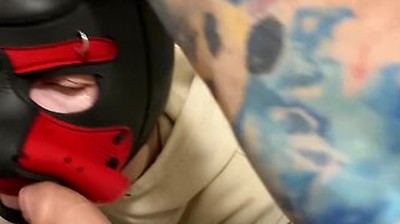 Young Guy Sucks Big Dick In Public Toilet And Gets Cumshot