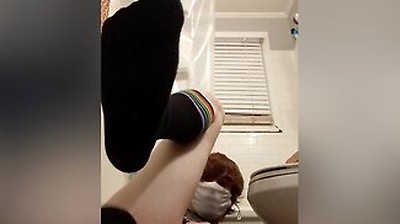 Femboy Tries New Dildo In Bathroom