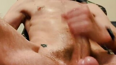 Beating My Big, Uncut Dick With Oil And Intense Cumshot