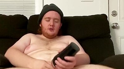 Young Chubby Guy Plays With A Fleshlight