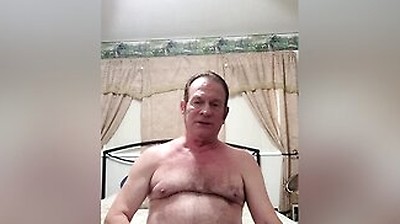 Old Man Stroking In Bed