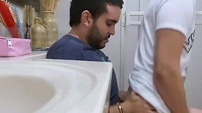 Cruising Fucking In Public Bathroom With My Straight Creampie