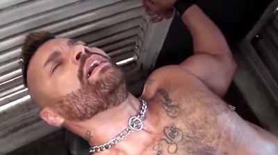Inked Alejandro Avila Raw Fucked by Hairy Hunk