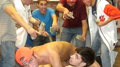 Frat Initiation Gets Wild As College Twinks Drop To Their Knees For A Big Cock