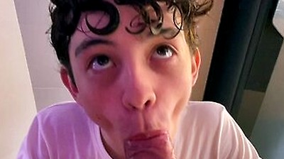 White Boy Covered In Cum In The Kitchen