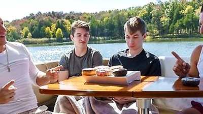 Stepdads Jax Thirio & Dalton Riley Take Turns Pounding Their Twink Stepsons On A Boat