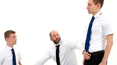 Kinky Priest Tests Aaron Allens Self Control By Sucking Hard Cock In Front Of Him