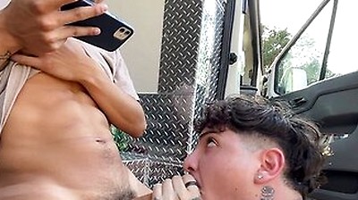 Monster Uncut Cock Blowjob Sloppy Cock Sucking Public Caught