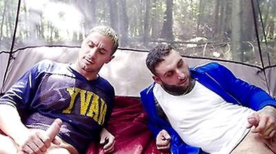 Buddies Tony Dangelo & Skyy Knox Turn Ruined Camping Trip Into Jerk Off Session