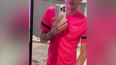 Playing With My Big Dick And Cumming All Over My Mirror