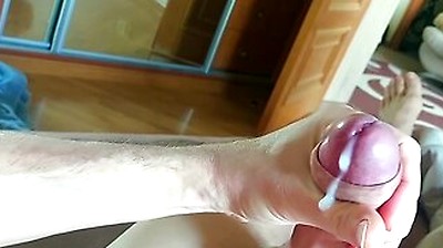 Huge Uncut White Dick Cums Tons Of Cum
