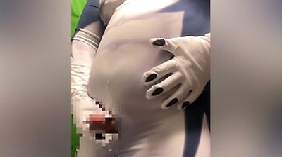 Japanese Chubby Masturbating In A Suit