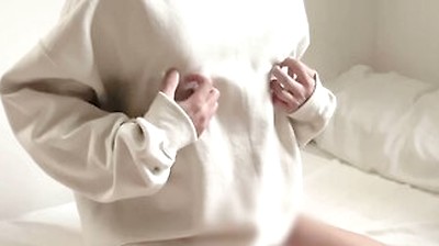 A Sweatshirt Boy Gets A Good Feeling From Early Morning Masturbation